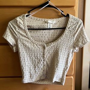 H&M cream top